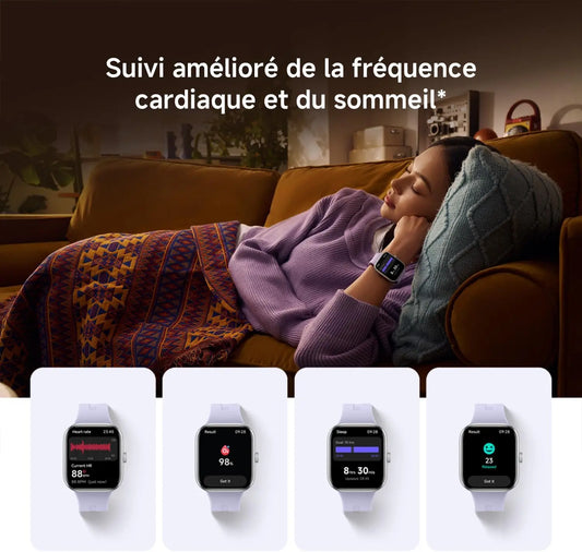 Xiaomi Redmi Watch 5 Lite – Appels Bluetooth, Écran AMOLED 1.96", Cardio & Fitness, 150 modes sportifs, GPS intégré, assistant vocal Alex