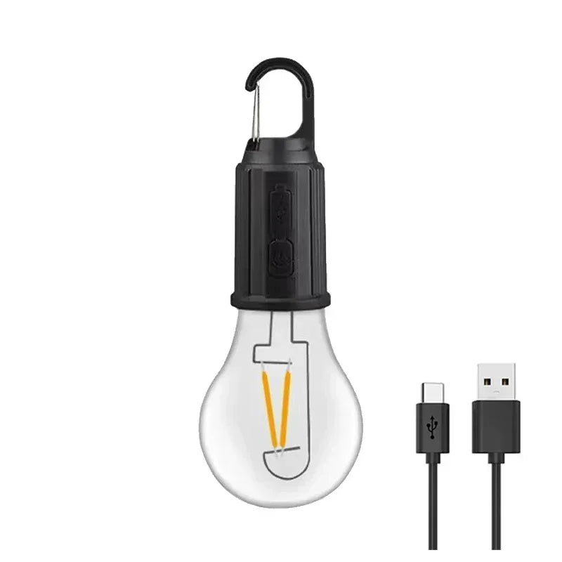 Lampes solaires LED pour Camping – Ampoules rechargeables USB, lampe à intensité variable avec crochets, lumière Vintage pour tente, lanterne, extérieur