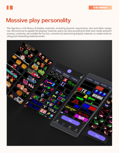 Sac à dos LED CRELANDER 30,48 cm – Écran programmable, sac à dos intelligent et tendance pour ordinateur portable, usage quotidien et déplacements