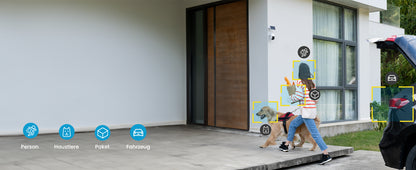 Caméra de surveillance extérieure WiFi ieGeek 2K PTZ – solaire, 360° couleur, détection humaine