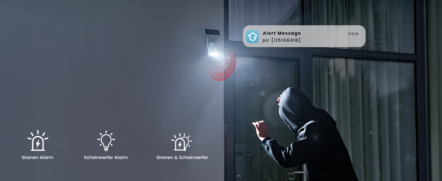 Caméra de surveillance extérieure WiFi ieGeek 2K PTZ – solaire, 360° couleur, détection humaine