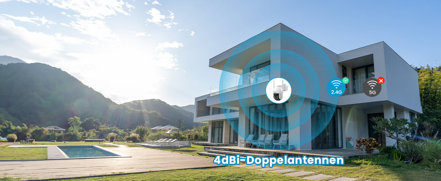 Caméra de surveillance extérieure WiFi ieGeek 2K PTZ – solaire, 360° couleur, détection humaine