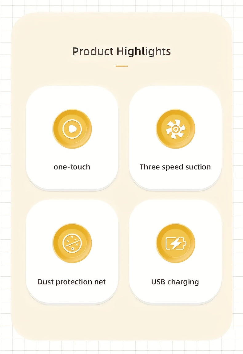 STNY - Aspirateur de Bureau et Clavier à 3 Vitesses, Ultra-Compact et Portable