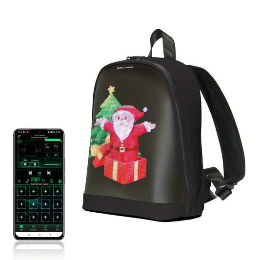 Sac à dos LED CRELANDER 30,48 cm – Écran programmable, sac à dos intelligent et tendance pour ordinateur portable, usage quotidien et déplacements