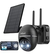 Caméra de surveillance extérieure WiFi ieGeek 2K PTZ – solaire, 360° couleur, détection humaine