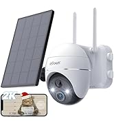 Caméra de surveillance extérieure WiFi ieGeek 2K PTZ – solaire, 360° couleur, détection humaine