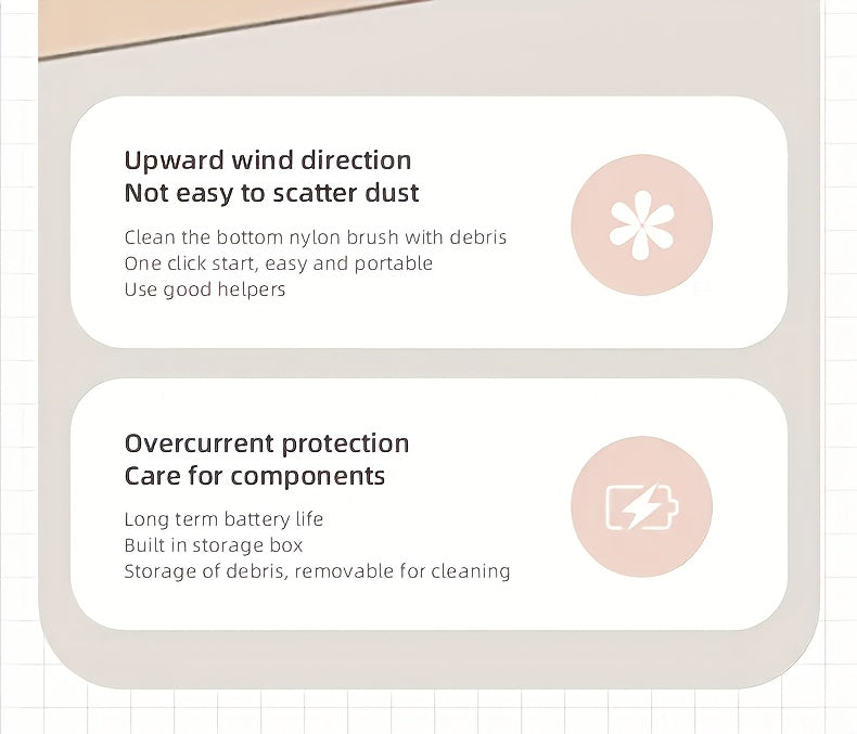 STNY - Aspirateur de Bureau et Clavier à 3 Vitesses, Ultra-Compact et Portable