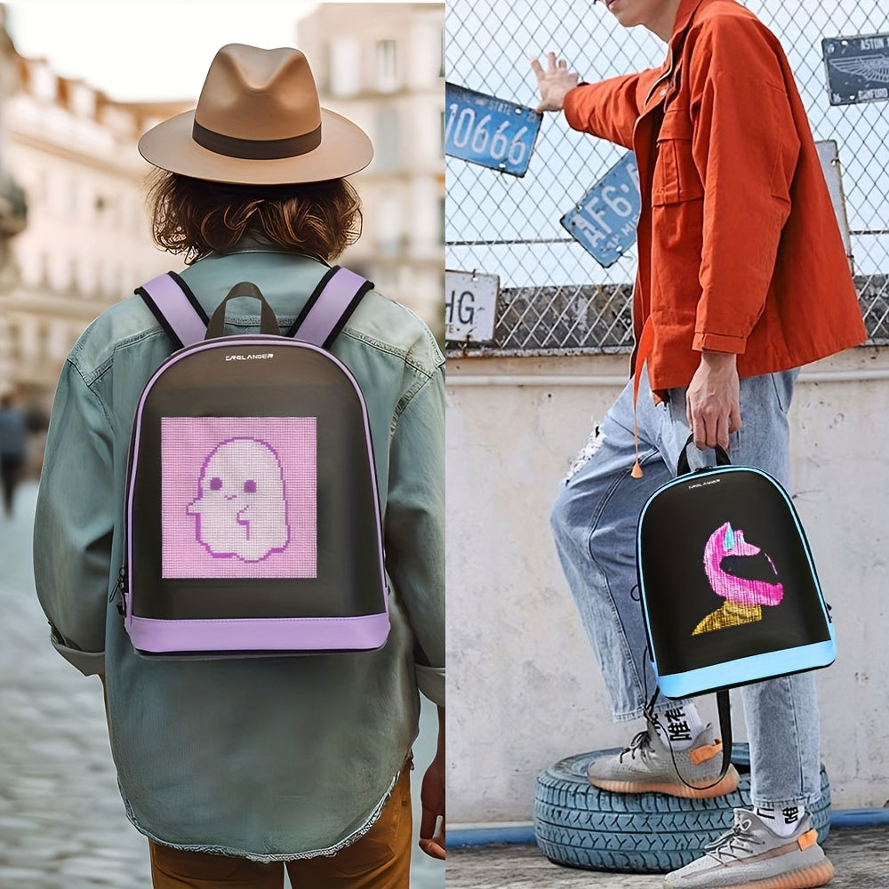 Sac à dos LED CRELANDER 30,48 cm – Écran programmable, sac à dos intelligent et tendance pour ordinateur portable, usage quotidien et déplacements