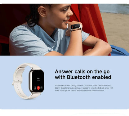 Xiaomi Redmi Watch 5 Lite – Appels Bluetooth, Écran AMOLED 1.96", Cardio & Fitness, 150 modes sportifs, GPS intégré, assistant vocal Alex