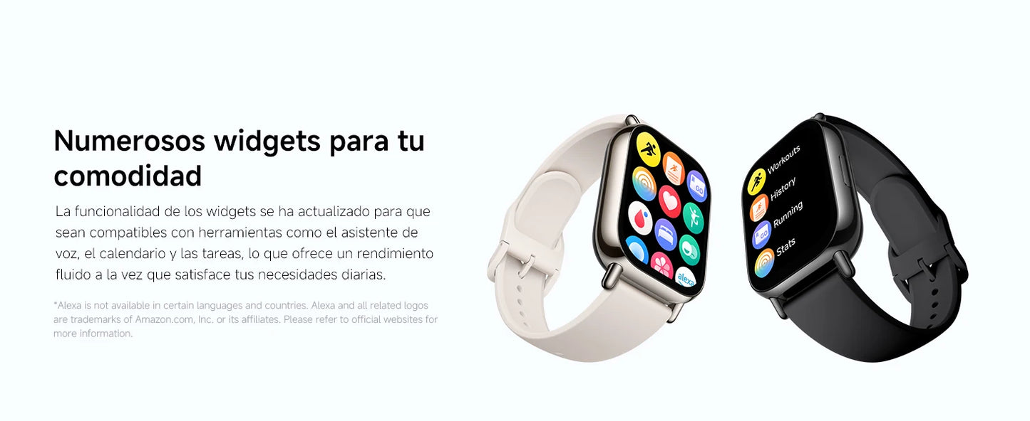 Xiaomi Redmi Watch 5 Lite – Appels Bluetooth, Écran AMOLED 1.96", Cardio & Fitness, 150 modes sportifs, GPS intégré, assistant vocal Alex