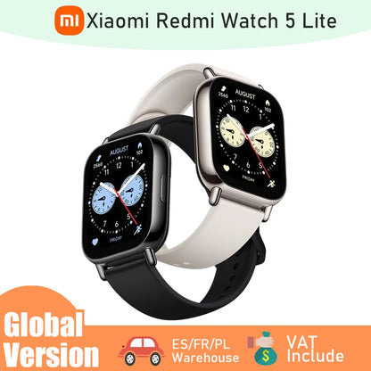 Xiaomi Redmi Watch 5 Lite – Appels Bluetooth, Écran AMOLED 1.96", Cardio & Fitness, 150 modes sportifs, GPS intégré, assistant vocal Alex