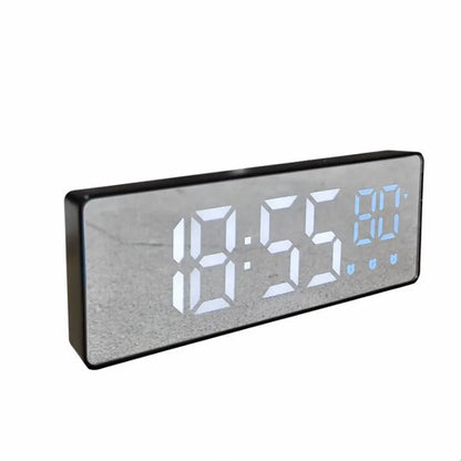 LED réveil numérique température Date affichage Snooze USB bureau miroir horloges LED pour la décoration du salon