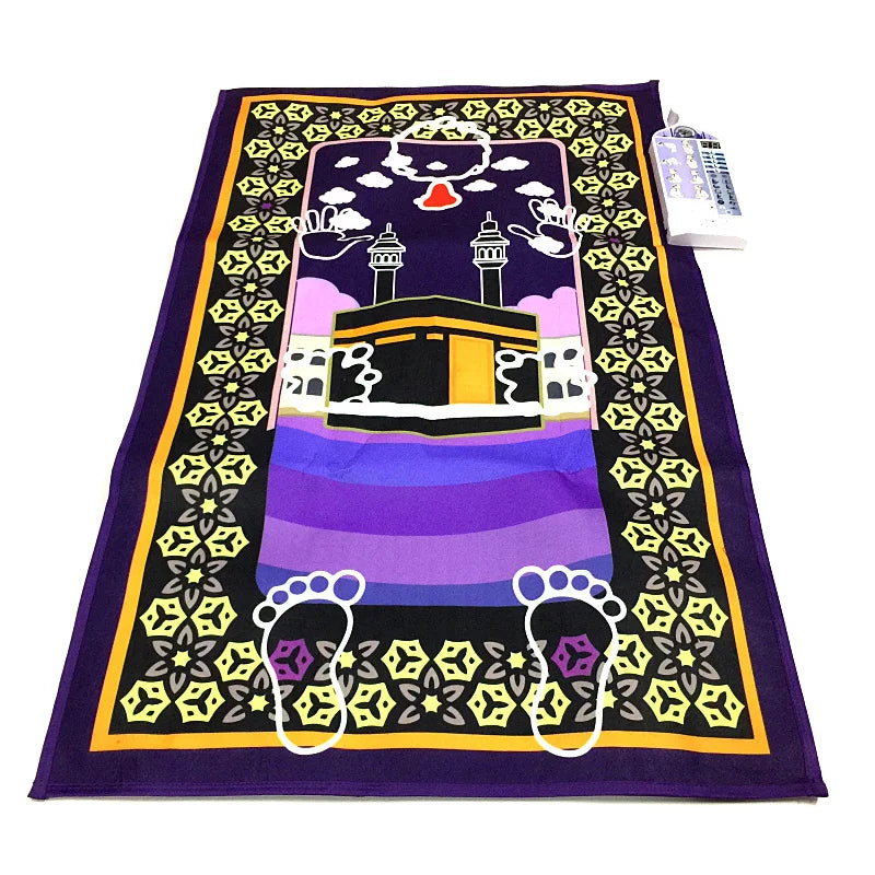 Tapis de prière parlant pour enfants – Tapis interactif éducatif musulman, couverture électronique Salah, apprentissage prières