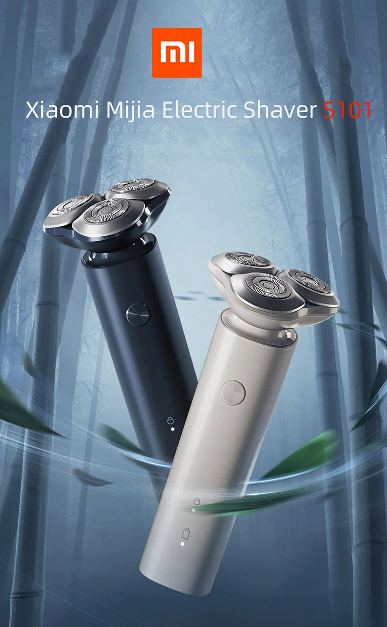 Rasoir électrique Xiaomi Mijia S101 étanche – rasage sec/humide, lame améliorée, tondeuse à barbe