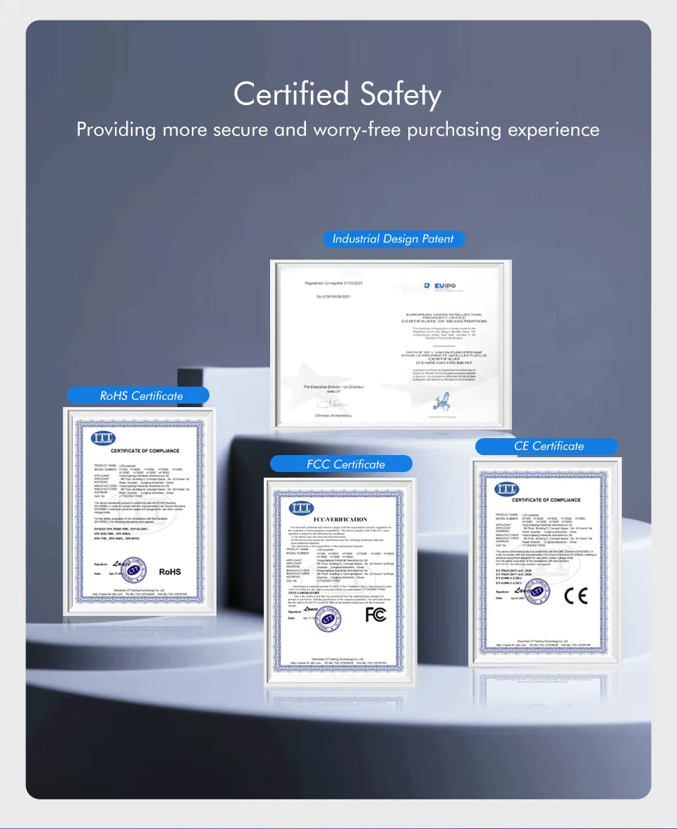 Projecteur magnétique 4K Android 11 HY300 Pro – Wifi6 290ANSI – Allwinner H713 – Bluetooth 5.0 – 1080P 1280×720P – Cinéma portable extérieur