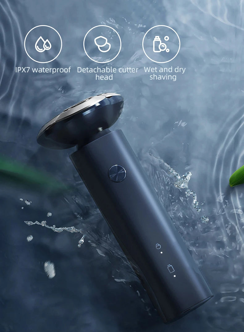 Rasoir électrique Xiaomi Mijia S101 étanche – rasage sec/humide, lame améliorée, tondeuse à barbe