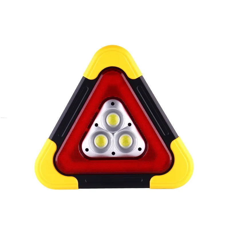 Trépied automobile panneau d’avertissement lumineux – Triangle réfléchissant LED – Feu de secours solaire véhicule – 2 tailles