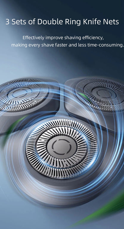 Rasoir électrique Xiaomi Mijia S101 étanche – rasage sec/humide, lame améliorée, tondeuse à barbe
