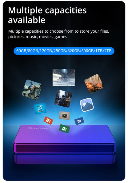 SomnAmbulist – Disque dur externe portable HDD 2,5 pouces – Capacités 250 Go, 320 Go, 500 Go, 1 To – USB 3.0 – Compatible PC, TV, PS4, Xbox, Laptop