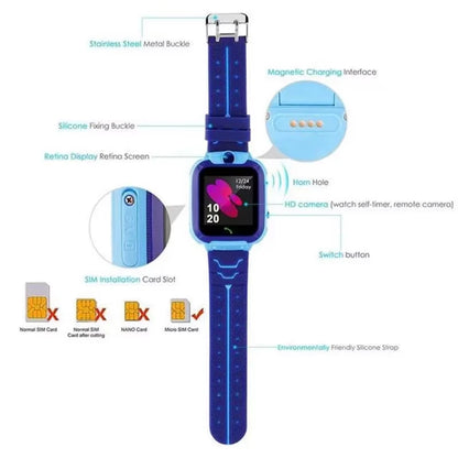 Montre intelligente enfants 4G Xiaomi – Appel, SOS, GPS, caméra, étanche, carte SIM, localisation, garçon/fille, cadeau 2026