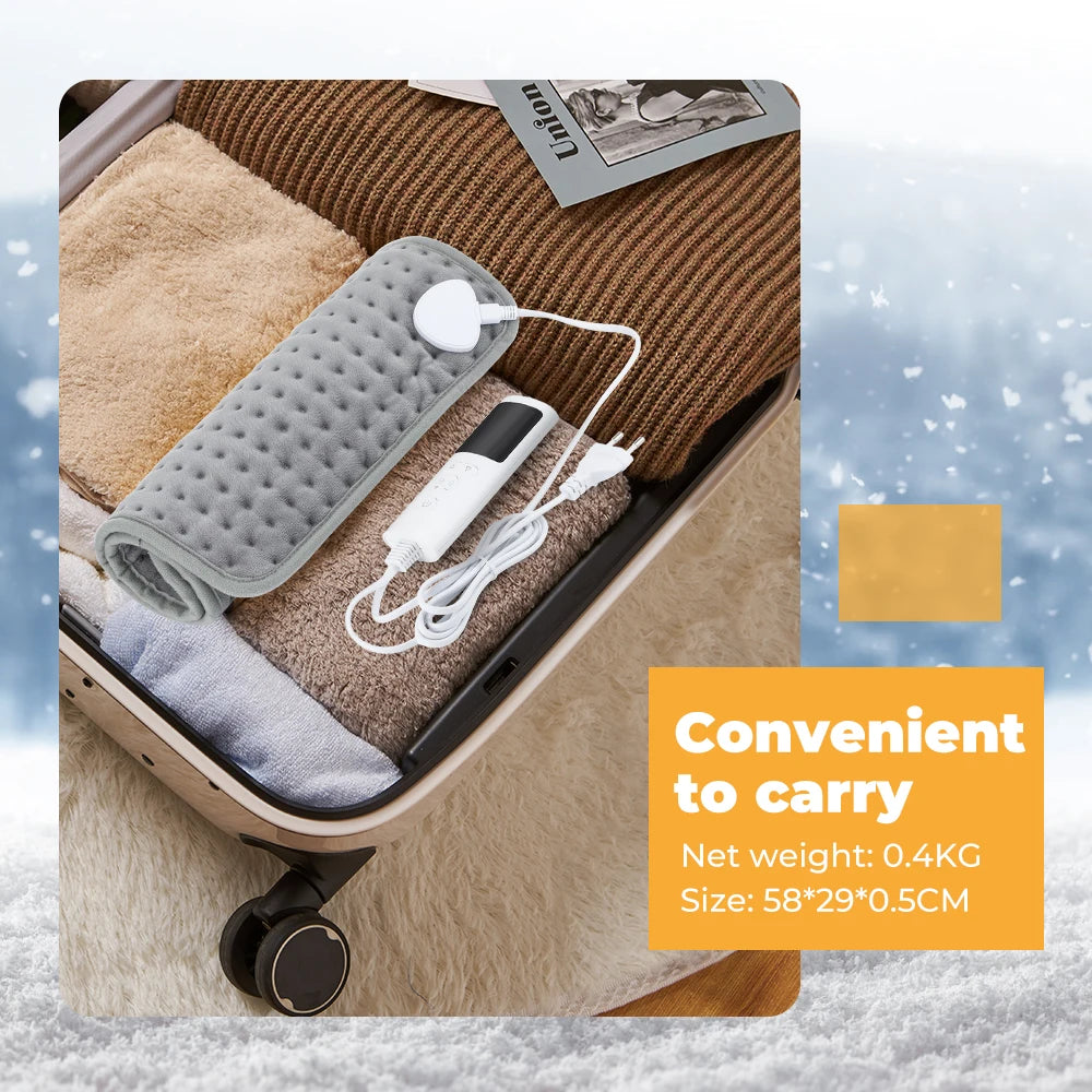 Couverture Chauffante Électrique Ultra-Douce 58x29CM, Chauffage Multifonction pour Lit, Canapé et Usage Domestique