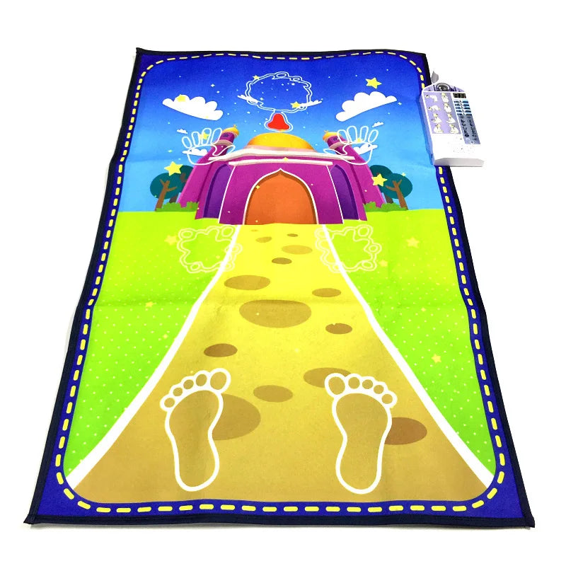 Tapis de prière parlant pour enfants – Tapis interactif éducatif musulman, couverture électronique Salah, apprentissage prières