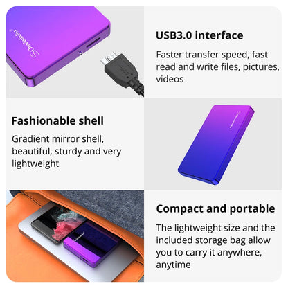 SomnAmbulist – Disque dur externe portable HDD 2,5 pouces – Capacités 250 Go, 320 Go, 500 Go, 1 To – USB 3.0 – Compatible PC, TV, PS4, Xbox, Laptop