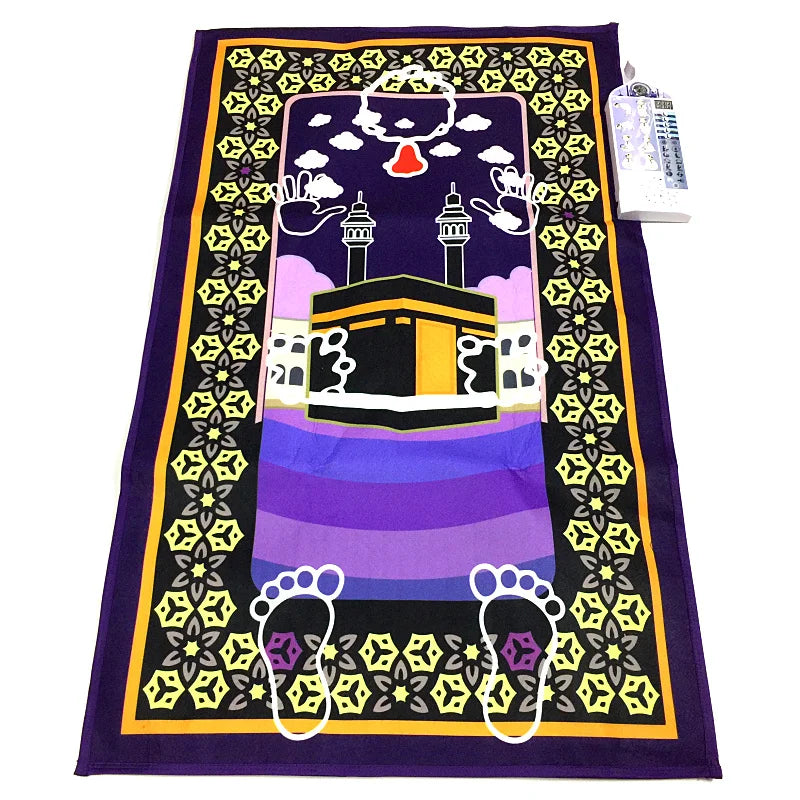 Tapis de prière parlant pour enfants – Tapis interactif éducatif musulman, couverture électronique Salah, apprentissage prières