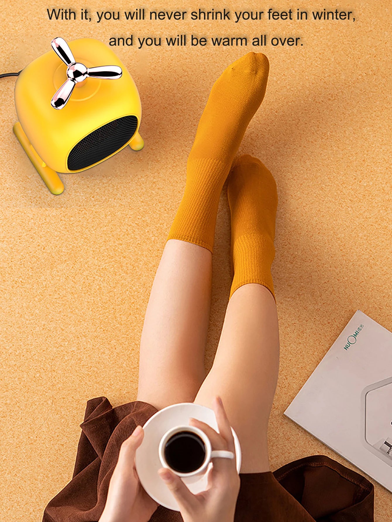 Radiateur soufflant Portable Enfichable, Design Compact et Silencieux