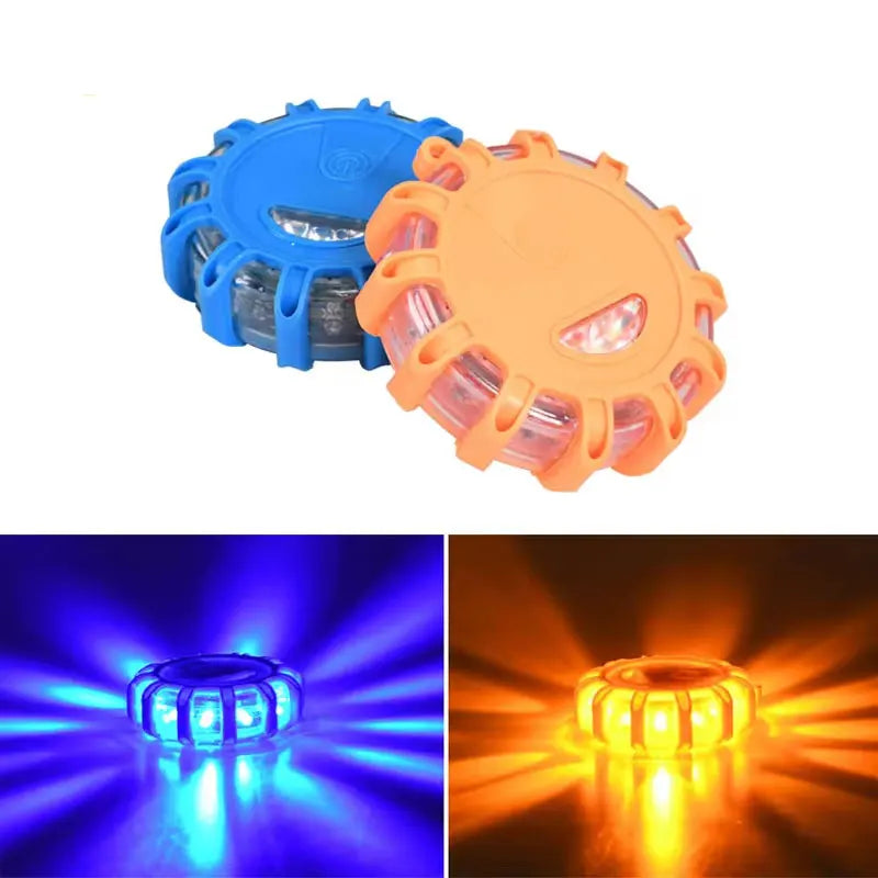 Balise LED magnétique d'urgence pour voiture – stroboscope avertisseur, lumière de sécurité, orange/bleu