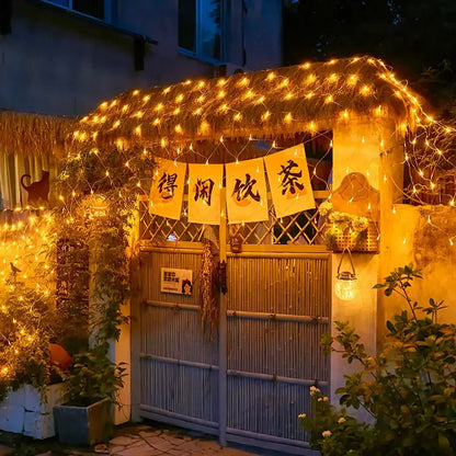 Rideau lumineux en maille LED – décoration extérieure/intérieure, guirlande féerique, Noël/mariage/fêtes