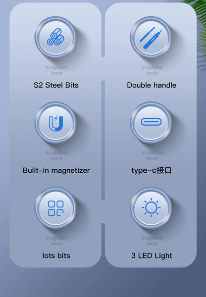 Kit Tournevis Électrique 58 en 1 Rechargeable – Ultra Précision, Réparation Express Smartphones, Montres & Appareils Xiaomi