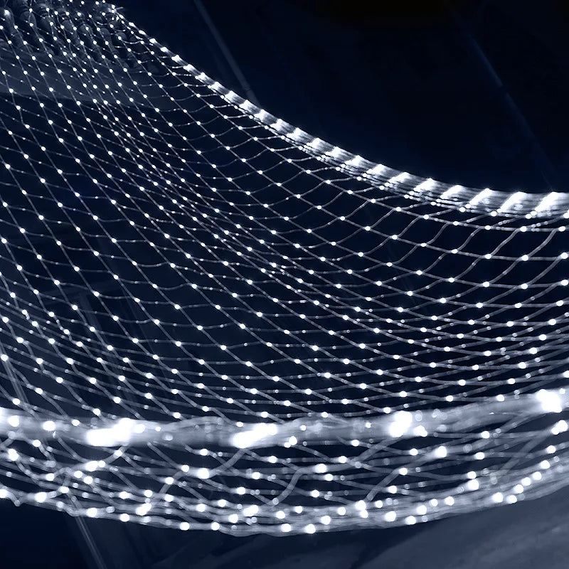 Rideau lumineux en maille LED – décoration extérieure/intérieure, guirlande féerique, Noël/mariage/fêtes