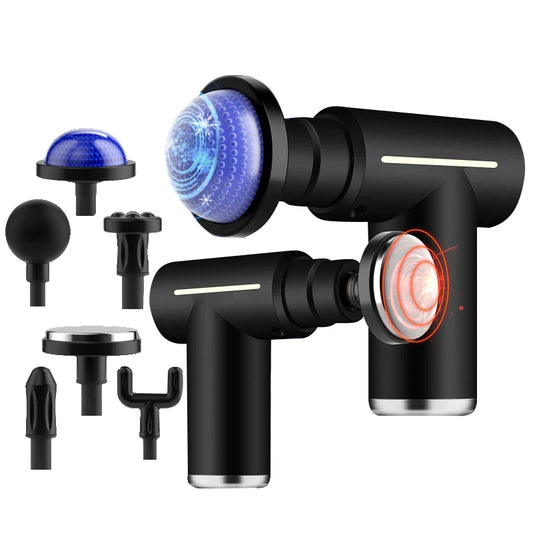 Pistolet de massage musculaire professionnel – exercice intelligent, masseur fitness, compresse froide & chaude, pistolet fascia 6 têtes