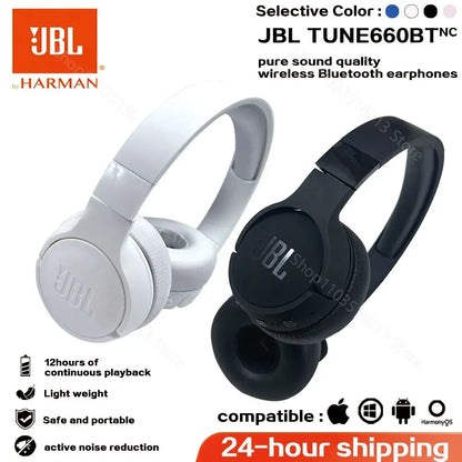 JBL Tune 660NC – Casque supra-auriculaire sans fil Bluetooth 5.0, écouteurs antibruit, sport & gaming, mains libres
