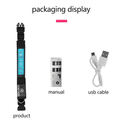 Collier LED personnalisable pour Chien – Sécurité Nocturne Multilingue avec Affichage RGB