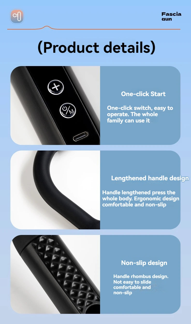 Pistolet à Fascia intelligent – masseur électrique multifonction, marteau de massage portatif maison/dos, cadeau nouvelle collection 2025