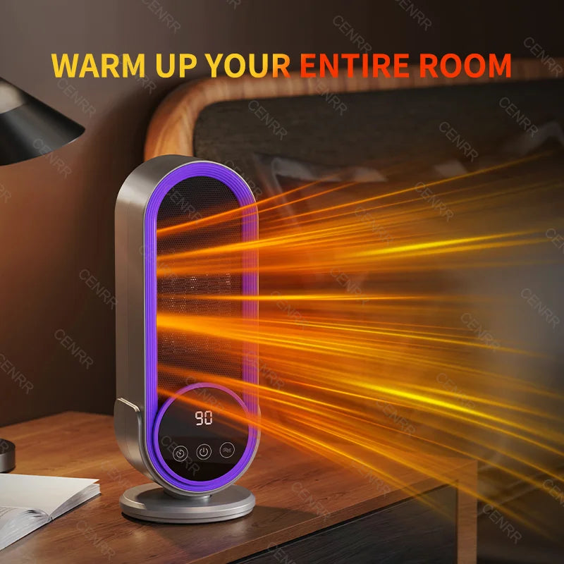 Radiateur Électrique Intelligent Portable 1200W PRO/PROMAX, Ventilateur Violet Bureau & Maison