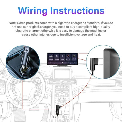 Écran Carplay Android Auto sans fil Srnubi 10.26” – 4K DVR tableau de bord, enregistreur double caméra, GPS