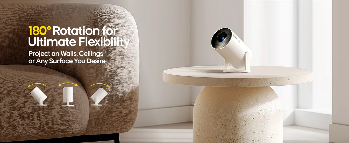 Projecteur magnétique 4K Android 11 HY300 Pro – Wifi6 290ANSI – Allwinner H713 – Bluetooth 5.0 – 1080P 1280×720P – Cinéma portable extérieur