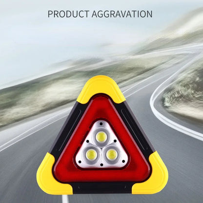 Trépied automobile panneau d’avertissement lumineux – Triangle réfléchissant LED – Feu de secours solaire véhicule – 2 tailles