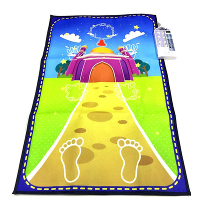 Tapis de prière parlant pour enfants – Tapis interactif éducatif musulman, couverture électronique Salah, apprentissage prières