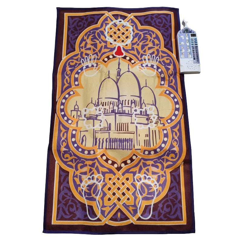 Tapis de prière parlant pour enfants – Tapis interactif éducatif musulman, couverture électronique Salah, apprentissage prières