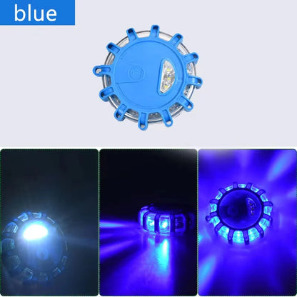 Balise LED magnétique d'urgence pour voiture – stroboscope avertisseur, lumière de sécurité, orange/bleu