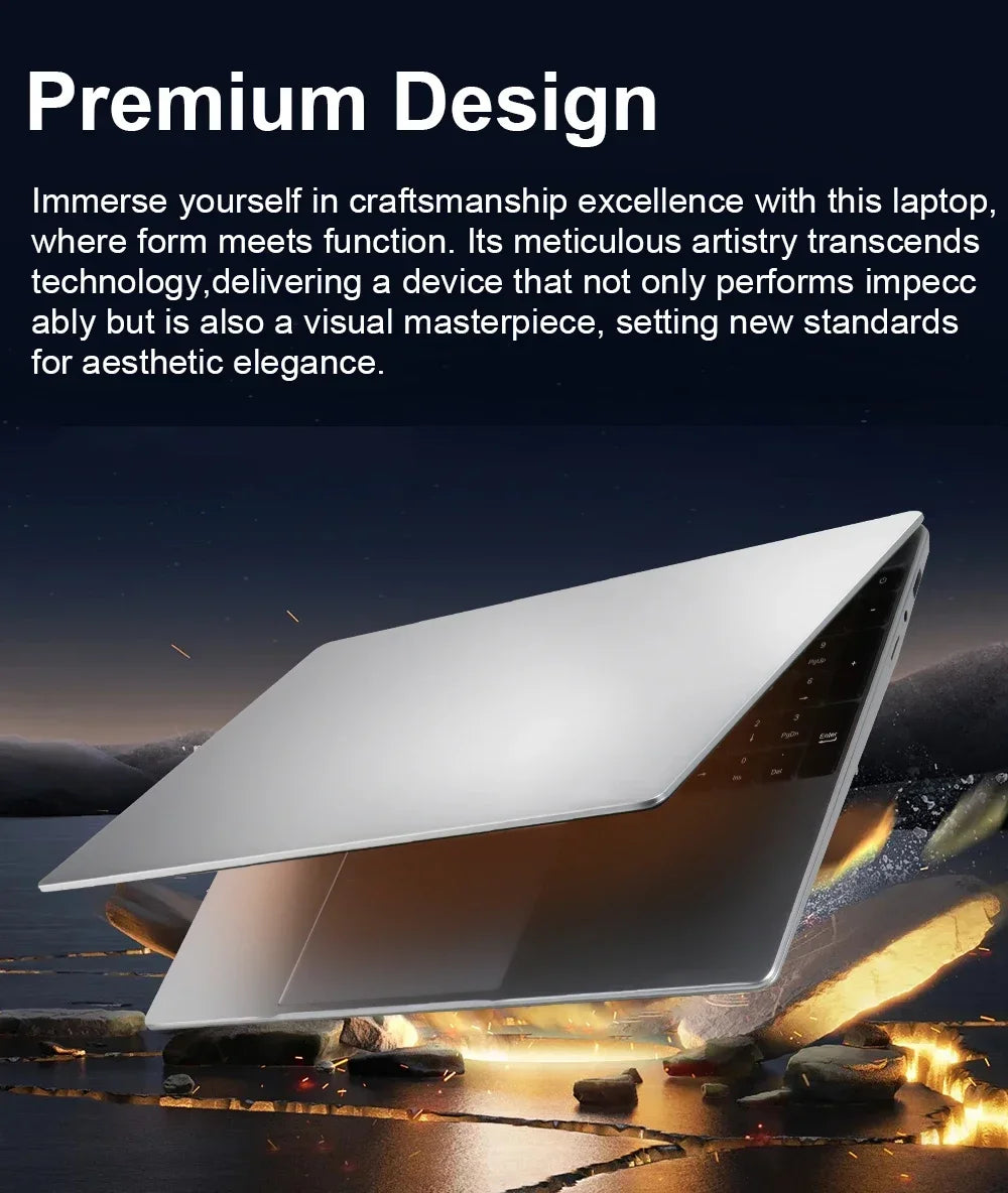 Ordinateur portable ultra fin – Intel Celeron N4000, 15,6’’, Gamer/bureau/étude, Windows 11 Pro, 16Go RAM, SSD 512Go/1To/2To, PC portable professionnel