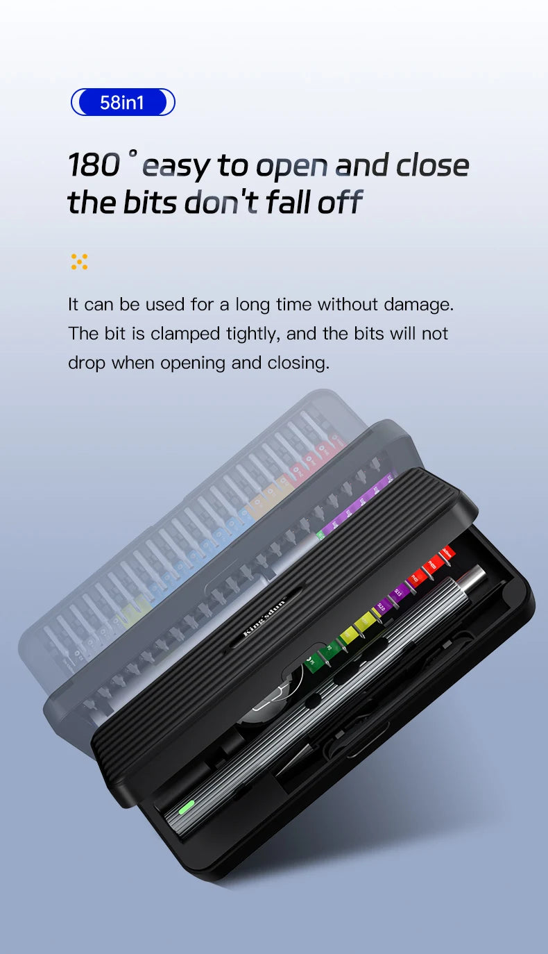 Kit Tournevis Électrique 58 en 1 Rechargeable – Ultra Précision, Réparation Express Smartphones, Montres & Appareils Xiaomi
