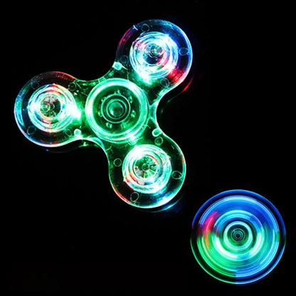 Fidget Spinner lumineux à LED – Jouet anti-stress Mini EDC, brille dans la nuit