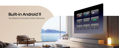 Projecteur magnétique 4K Android 11 HY300 Pro – Wifi6 290ANSI – Allwinner H713 – Bluetooth 5.0 – 1080P 1280×720P – Cinéma portable extérieur