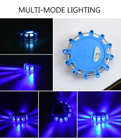 Balise LED magnétique d'urgence pour voiture – stroboscope avertisseur, lumière de sécurité, orange/bleu