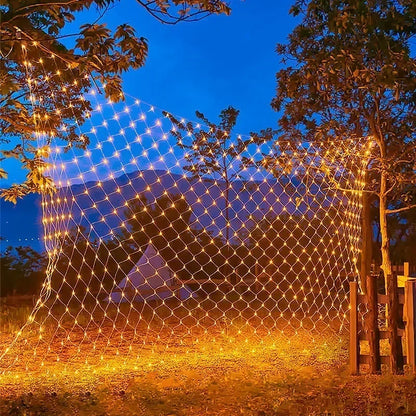 Rideau lumineux en maille LED – décoration extérieure/intérieure, guirlande féerique, Noël/mariage/fêtes